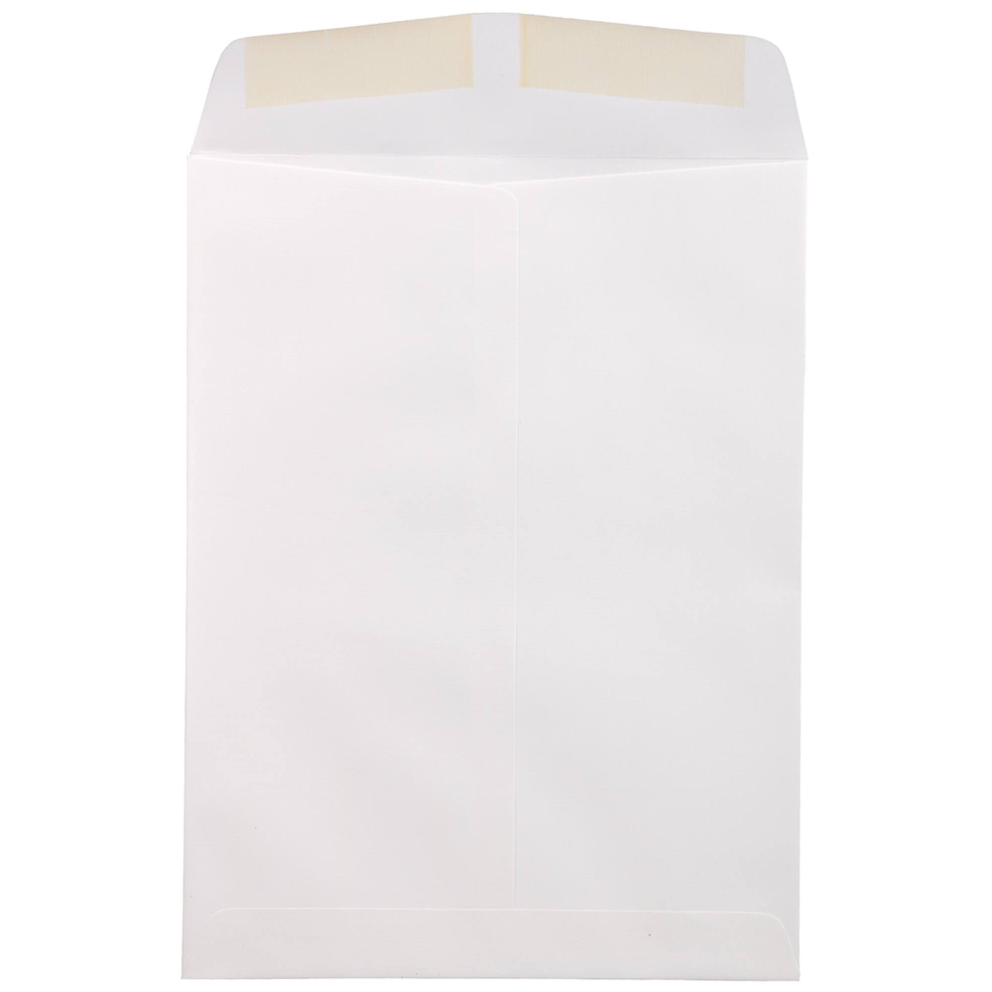 JAM Paper 9" x 12" Neenah Classic Linen Solar White Booklet Envelopes, 25ct.
